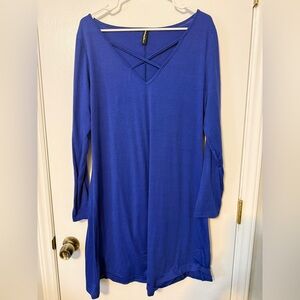 Elegant Blue Midi Dress